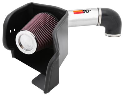 K&N Polished High-Flow Intake System 09-18 Dodge Ram 5.7L - Click Image to Close